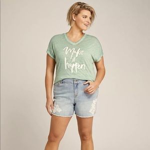 Girlfriend Denim Shorts Mid-Rise -New